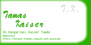 tamas kaiser business card